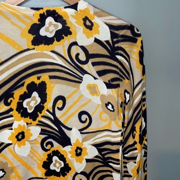 Lilly Pulitzer Retro Floral Mod Swirl Crystal Button Cardigan - Picture 10 of 14